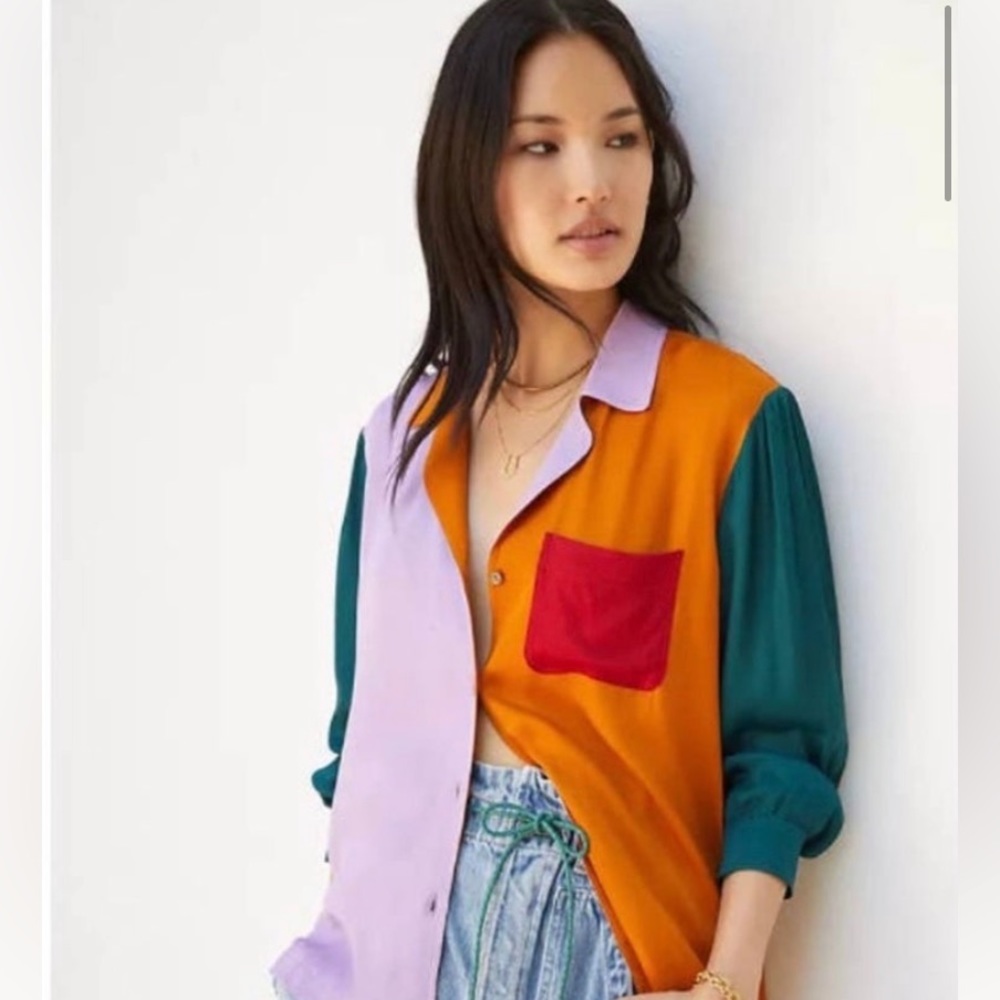 Farm Rio Puff-Sleeved Buttondown